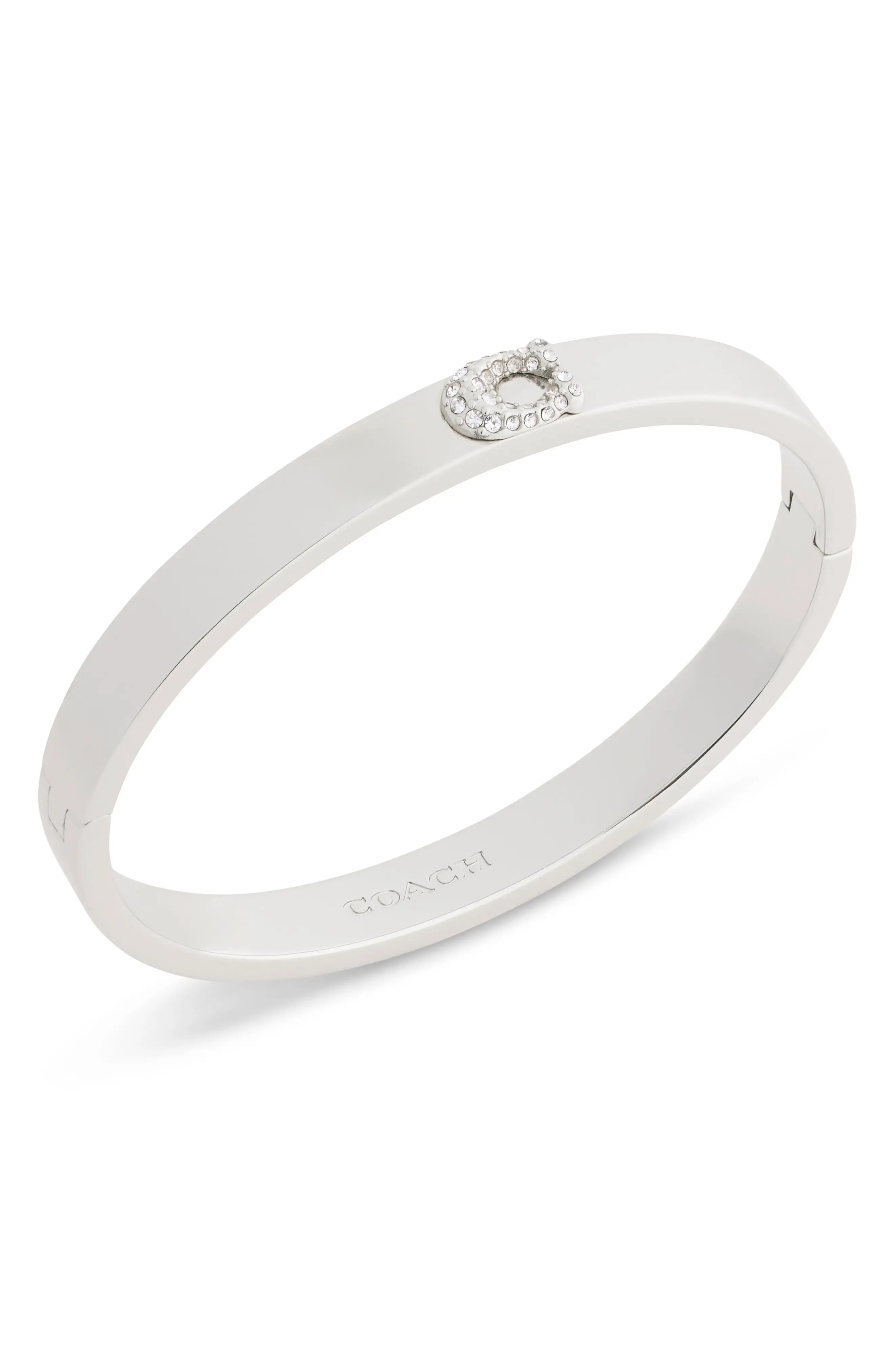 Sculpted C Pav\u00e9 Hinge Bangle (Women) | Nordstrom | Nordstrom