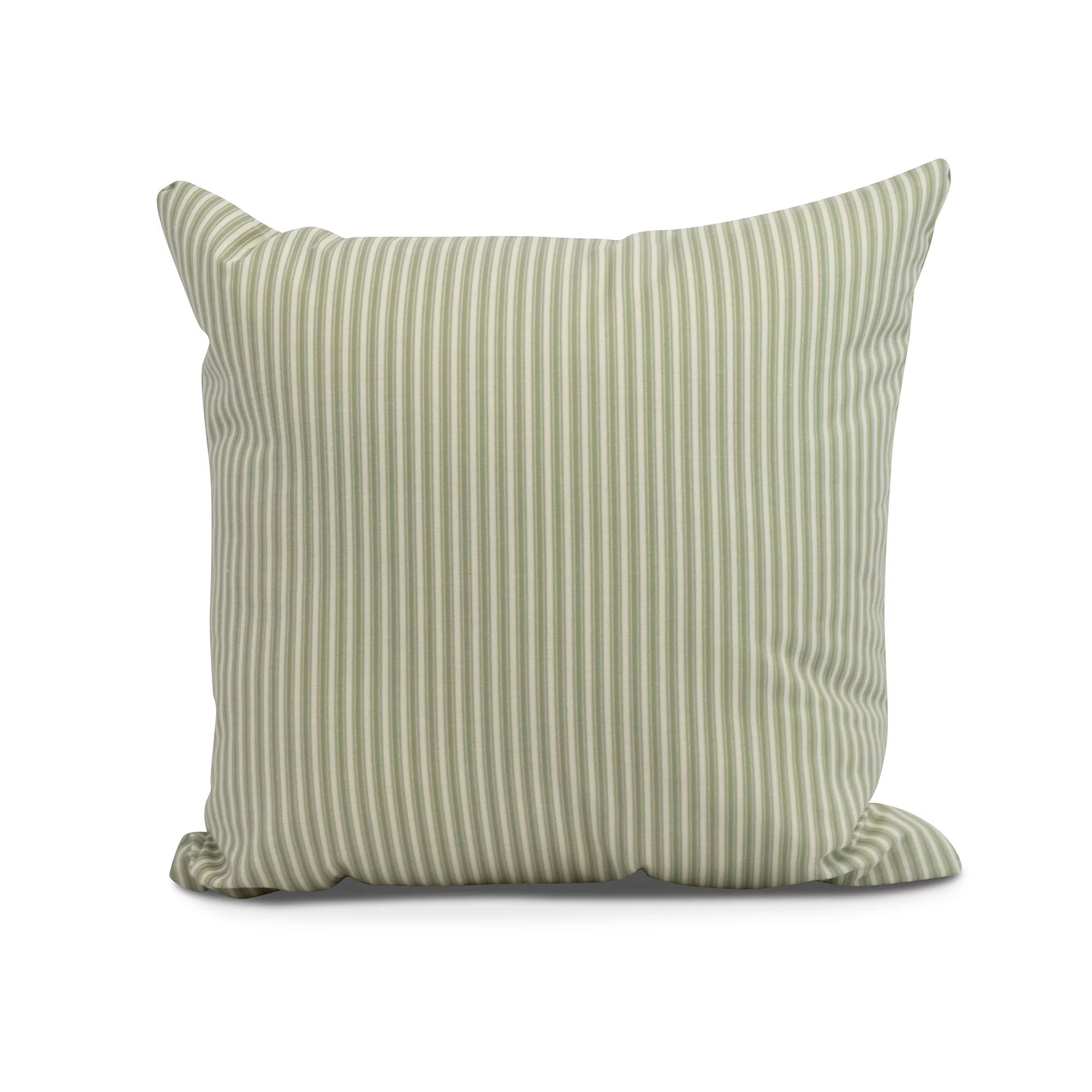 Simply Daisy, 16" x 16" Ticking Stripe Outdoor Pillow, Green - Walmart.com | Walmart (US)