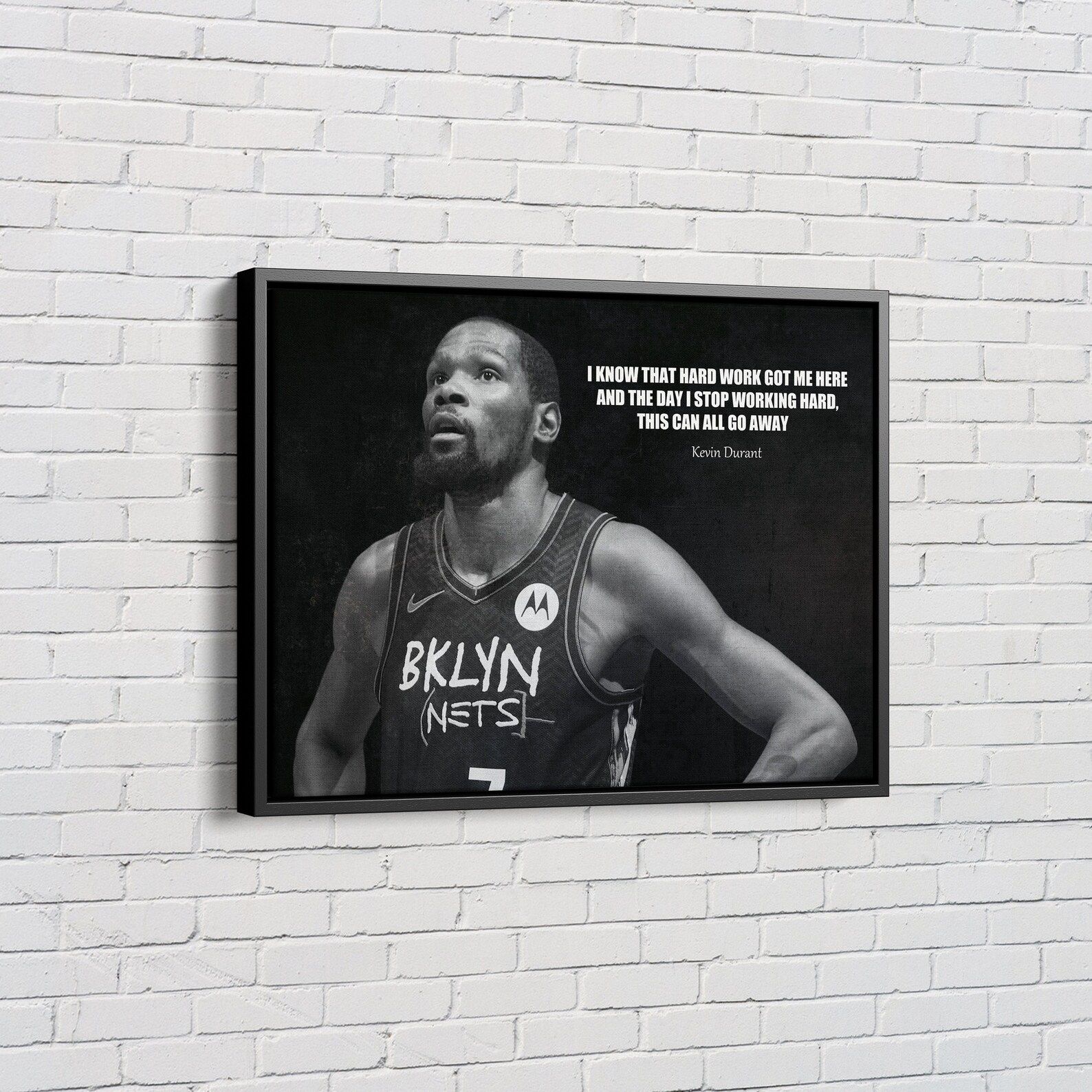 Kevin Durant Quote Poster Brooklyn Nets Canvas Unique Design Wall Art Print Hand Made Ready to Ha... | Etsy (US)