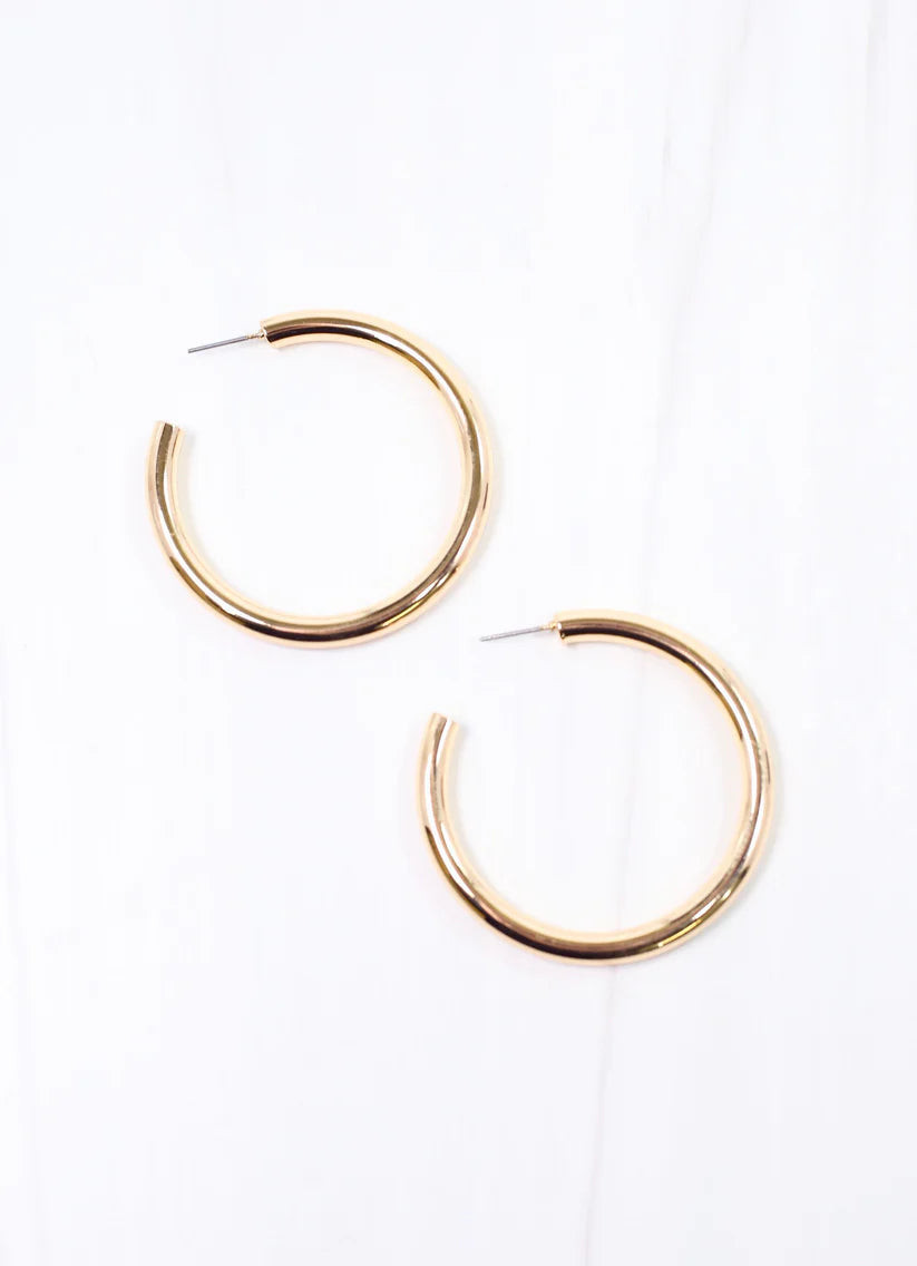 Worley Hoop Earring SHINY GOLD | Caroline Hill