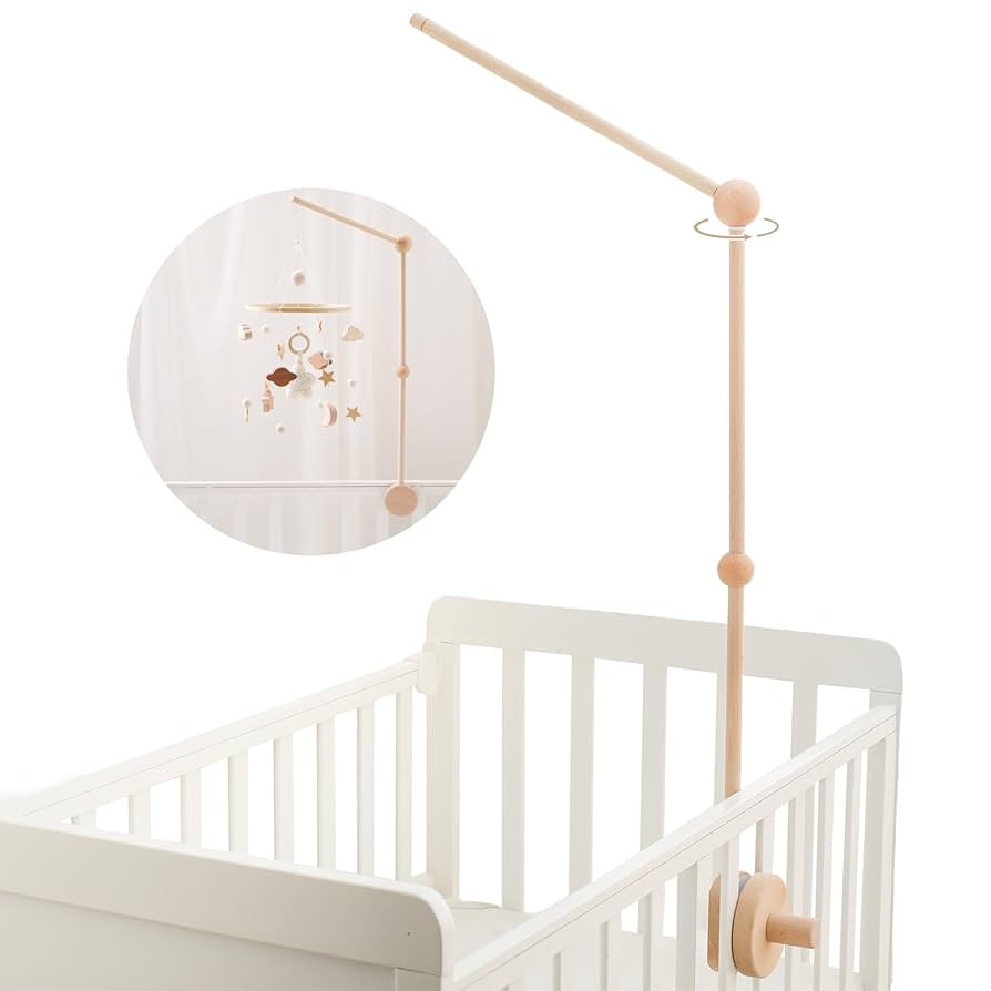 Baby Crib Mobile Arm - 36 Inch Wooden Mobile Arm Upgraded Adjustable Mobile Holder for Crib Mobil... | Amazon (US)