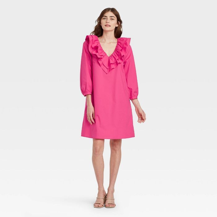 Women's Balloon Long Sleeve Dress- Who What Wear™ | Target