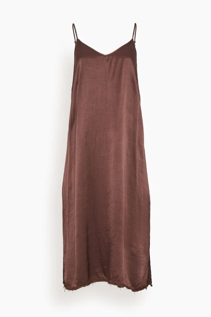 Eve Slip Dress in Chocolate | Hampden Clothing