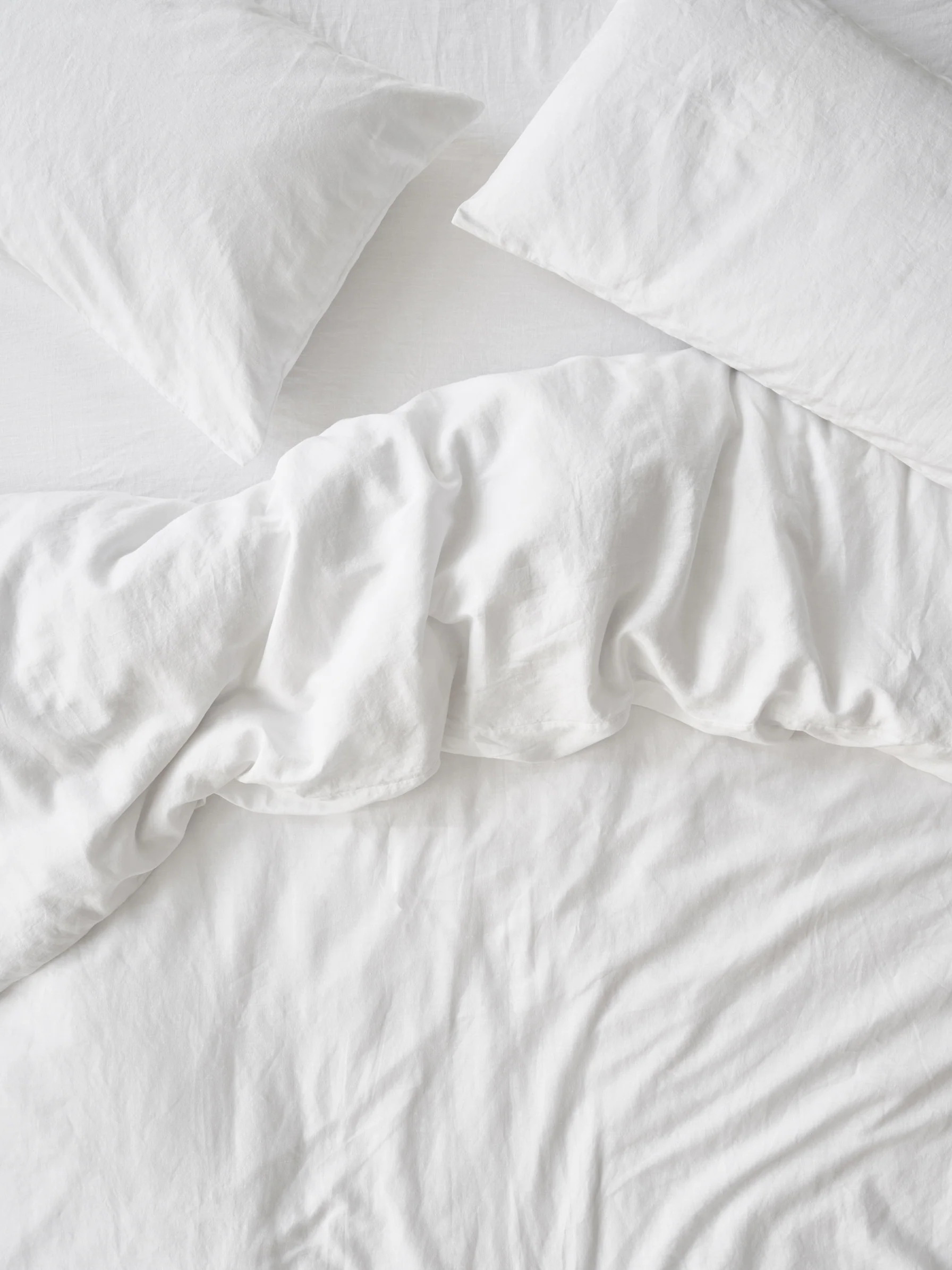 White 100% Linen Duvet Cover | Piglet