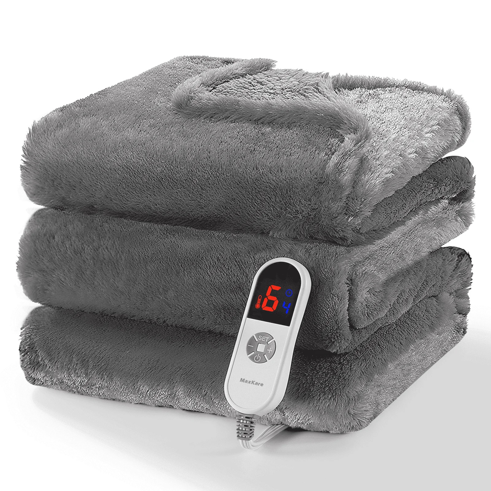 MaxKare Electric Throw Blanket 60" x 70" with 6 Heating Levels & 4 Hours Timer, Large LED Display... | Walmart (US)