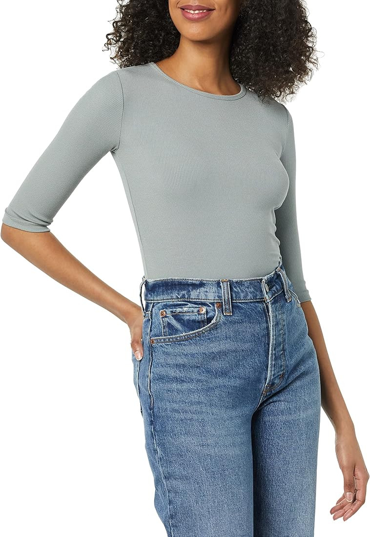 Vince Women's Elbow SLV Crew | Amazon (US)