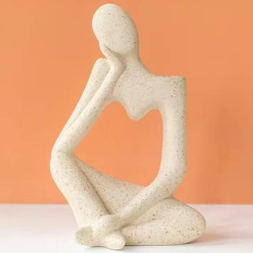 Arawat Ceramic White Vase Flower Vase for Home Decor Modern Style Thinker Vase for Table Shelf Ho... | Amazon (US)