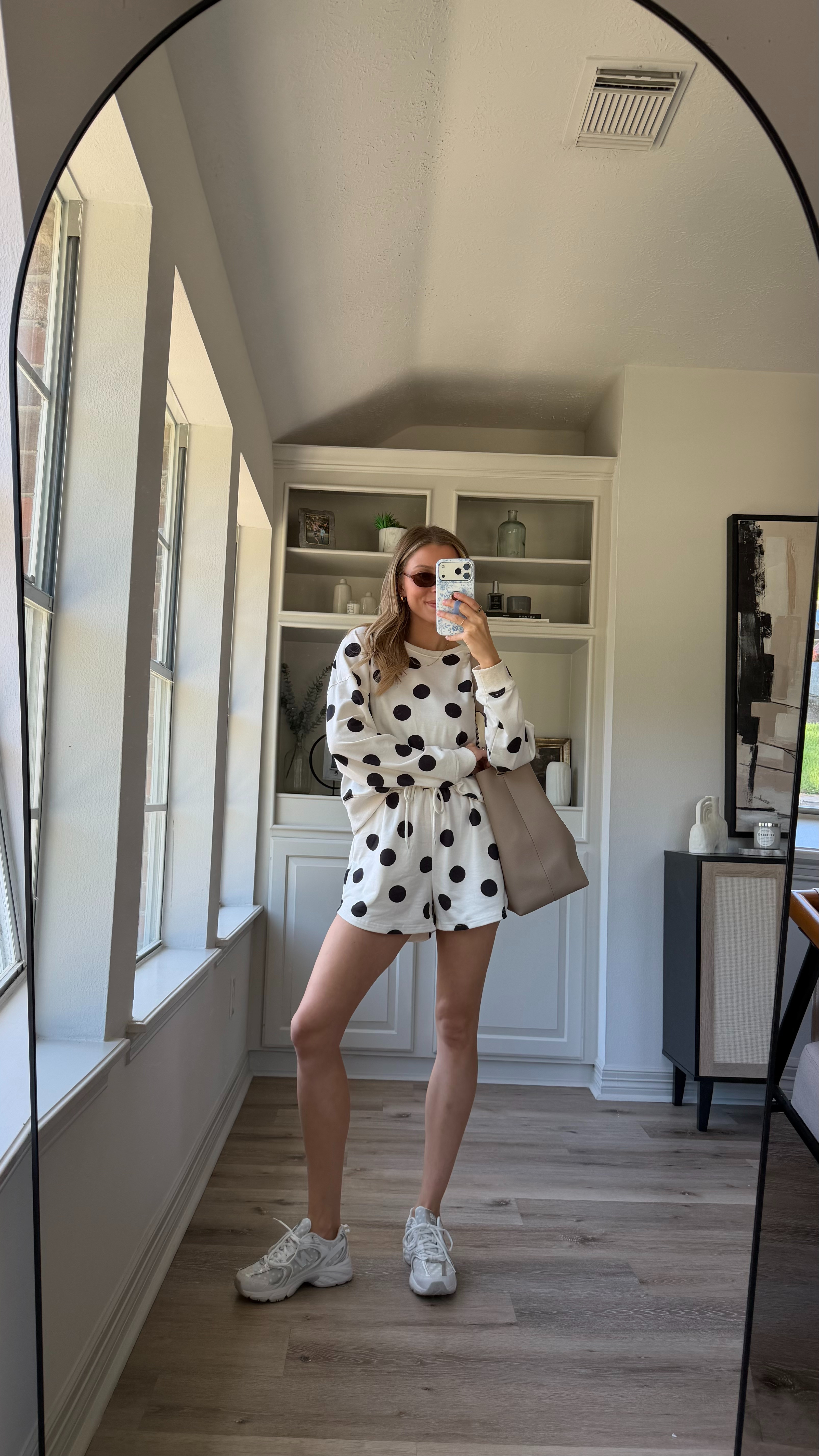 Loving this comfy polka dot matching set! in size medium 

 #LTKootd #LTKmomlife