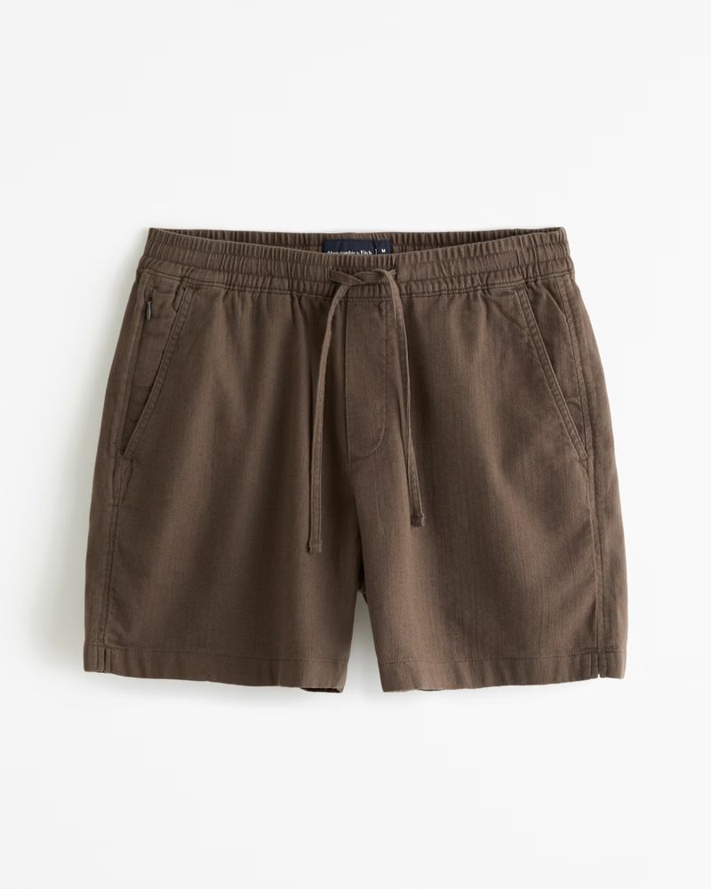 Men's Linen-Blend Pull-On Short | Men's | Abercrombie.com | Abercrombie & Fitch (US)