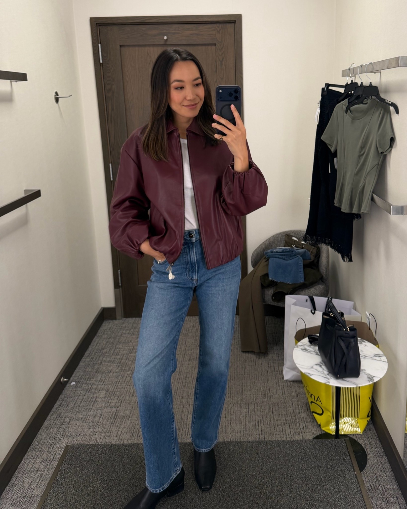 Beautiful soft leather jacket if you’re looking to add a pop of color - wearing small (nsale)

#LTKSaleAlert