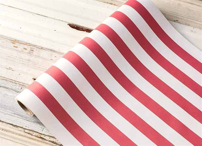 Striped Table Runner - Red Paper Table Runner for Parties or Weddings - American Made | Amazon (US)