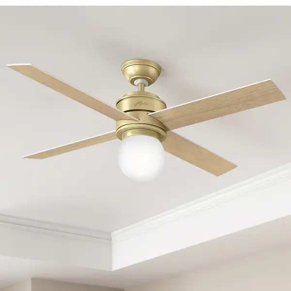 Hunter 52" Hepburn Ceiling Fan with LED Light Kit and Wall Control - Vintage, Mid-Century Modern,... | Bed Bath & Beyond