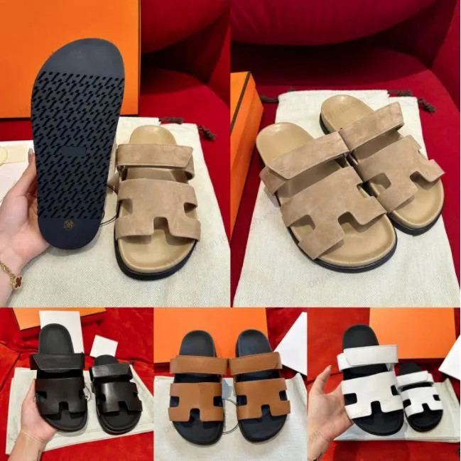 Save Big on Bulk Women's Leather Slide Sandals Designer Slide Slippers Chy Beach Classic Fla... | DHGate