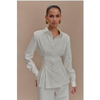 Rhia Oversized Shirt - White I MESHKI I Size XXS | MESHKI US