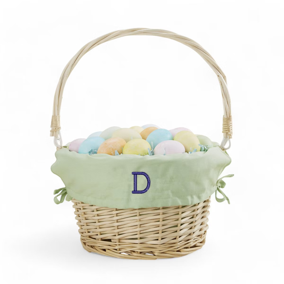 Personalization Mall Green Personalized Initial Willow Easter Basket | Target