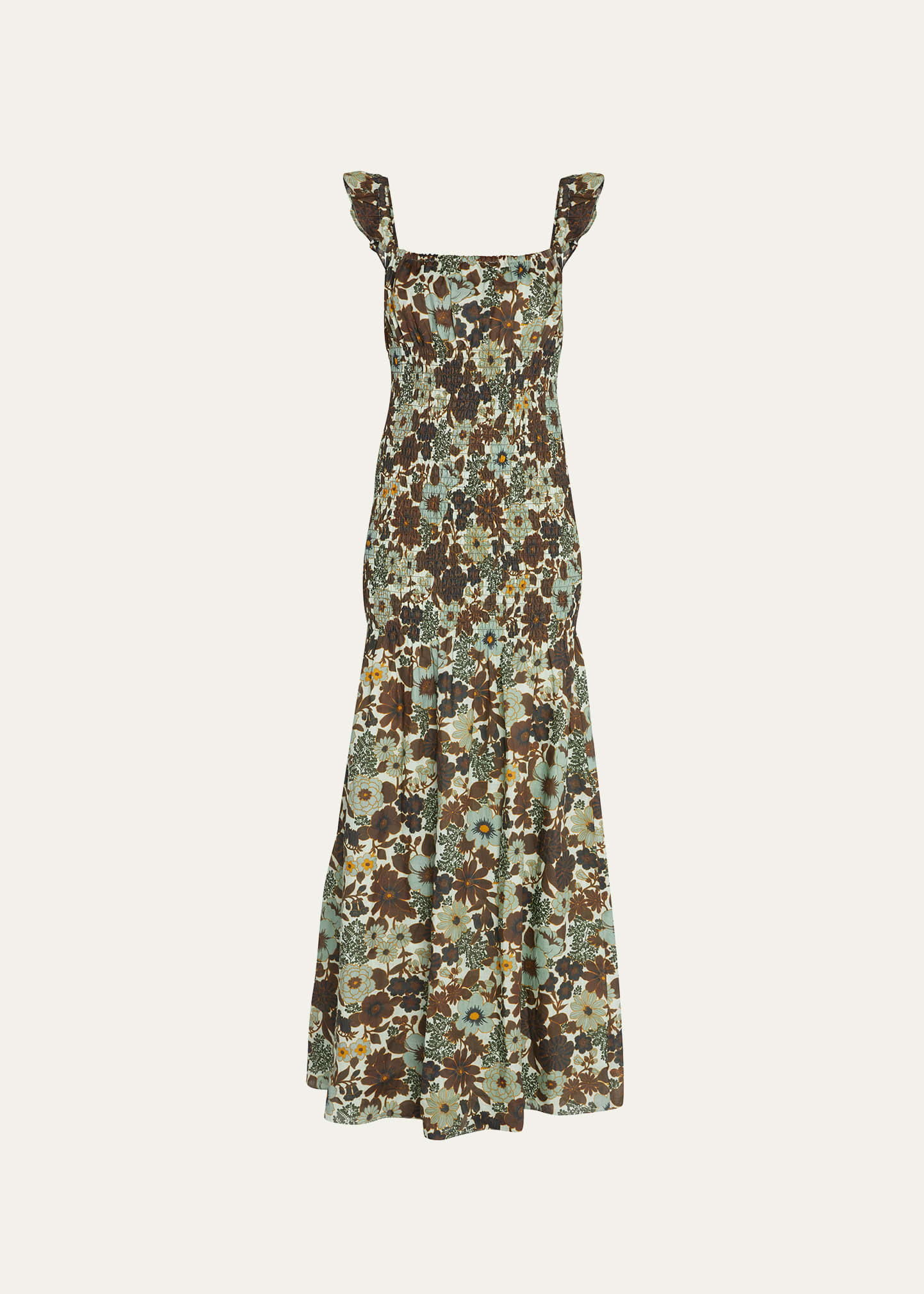 SIR Constantie Linen Floral Ruched Maxi Dress | Bergdorf Goodman