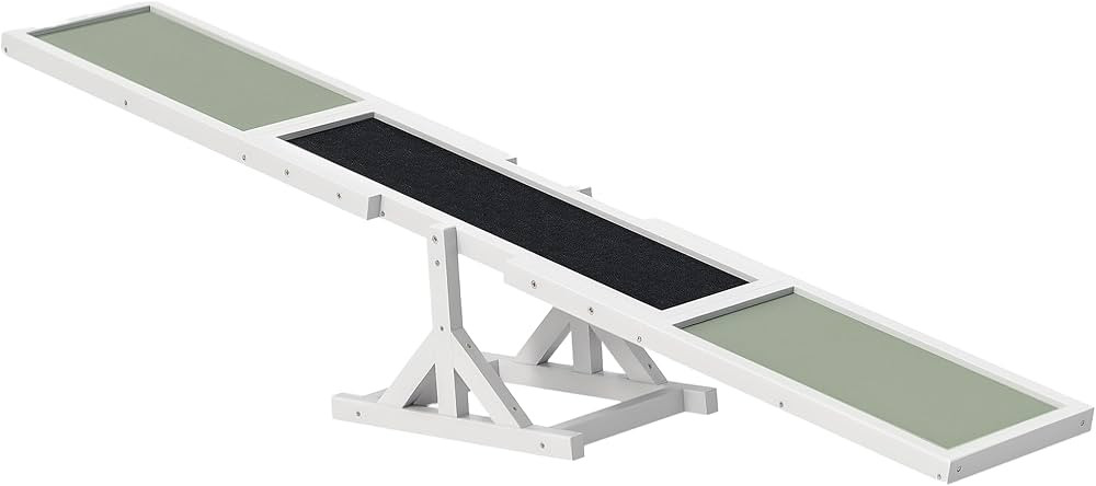 PawHut Wooden Dog Agility Seesaw for Training and Exercise, Platform Equipment Run Game Toy, Weat... | Amazon (US)