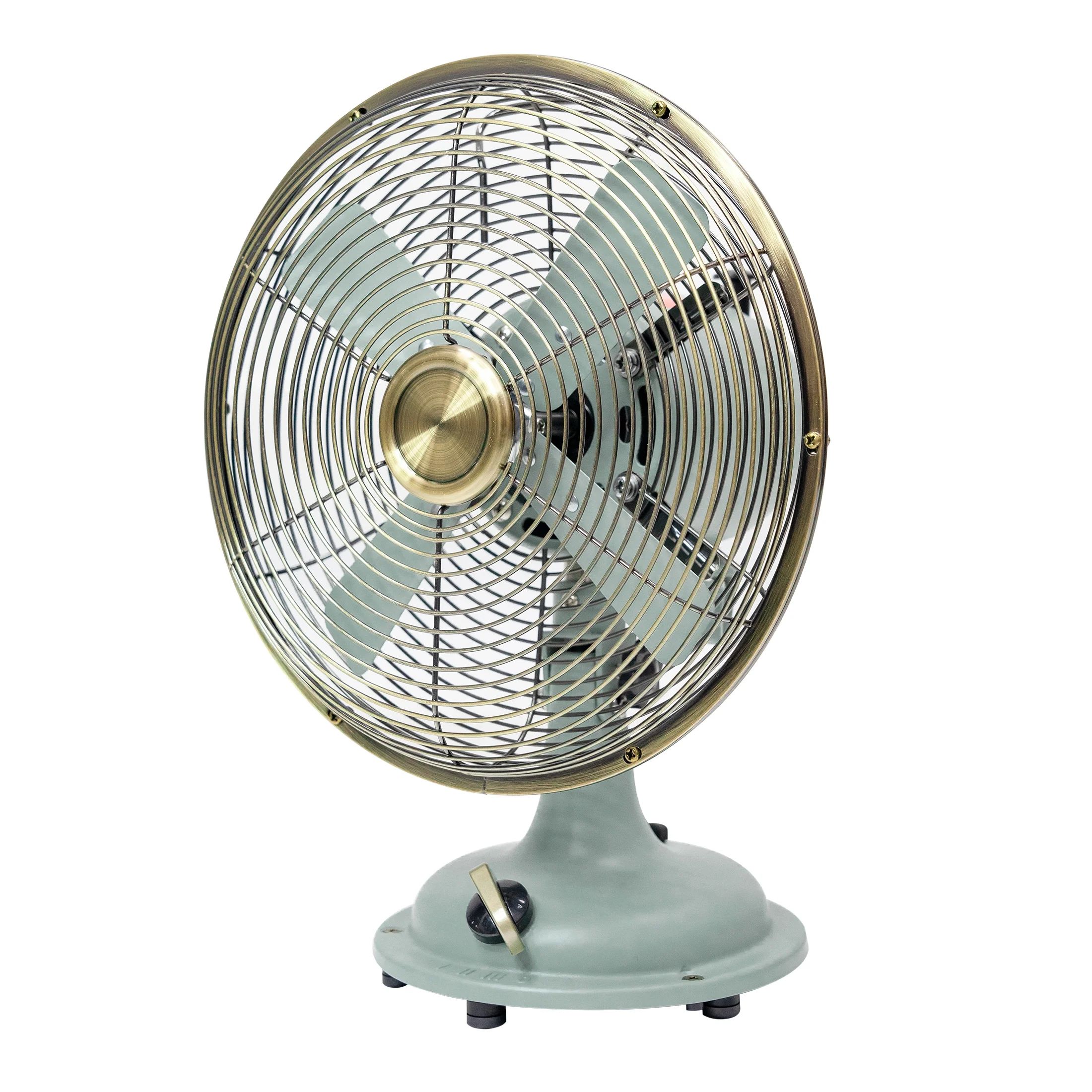 Better Homes & Gardens New 8 in Sage Vintage Table Fan with Oscillation | Walmart (US)