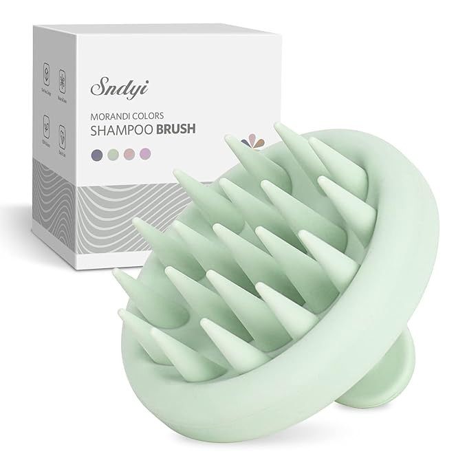Sndyi Silicone Scalp Massager Shampoo Brush, Hair Scrubber with Soft Silicone Bristles, Scalp Scr... | Amazon (US)