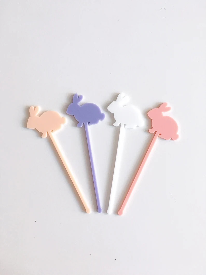 Easter Cocktail Stirrers | Cocktail Stir Stick | Easter Brunch Decor  | Easter Party Decor | SET ... | Etsy (US)