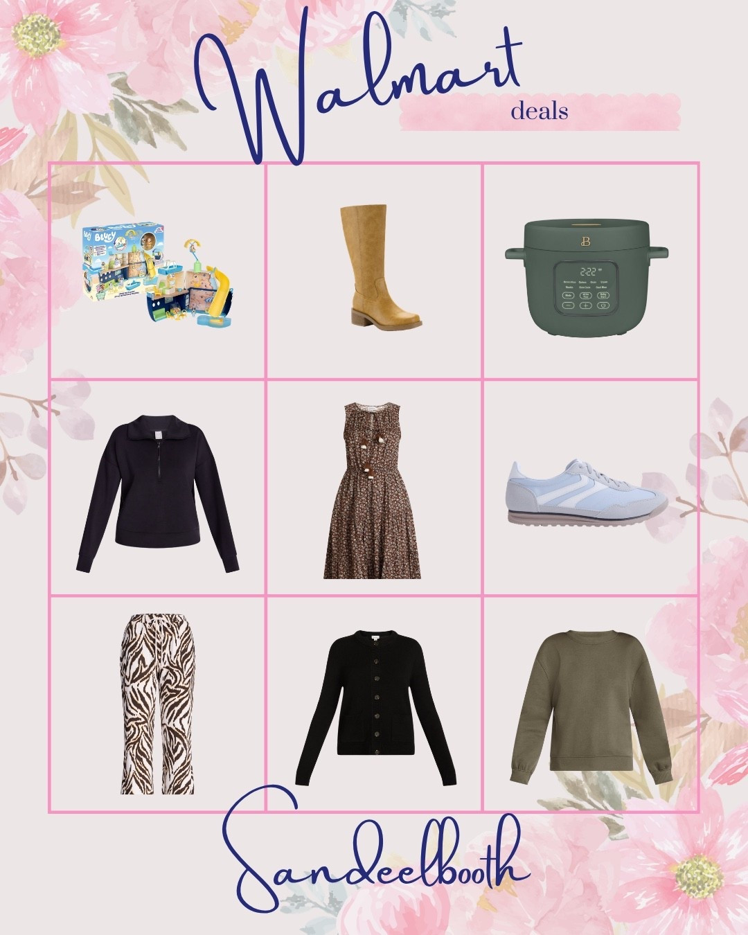 Walmart deals are live and these are some of my personal picks! Bluey for $25, a rice cooker for under $40, and the prettiest clothes all under $20! 💃🏻 
fall shoes, fall clothes, fall sweater.