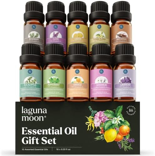 Essential Oils Set - Top 10 Organic Therapeutic-Grade Gift Set Blends for Fragrance, Diffusers, H... | Amazon (US)