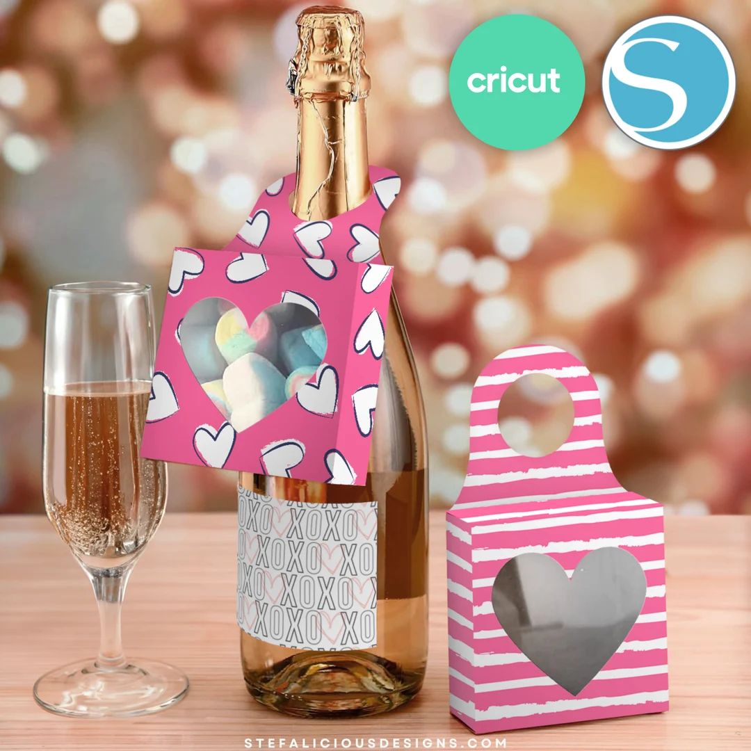 Valentines Day Wine Bottle Tag, Valentine Gift Box, Wine Gift, Wine Box, Valentine Wine Gift Tags... | Etsy (US)