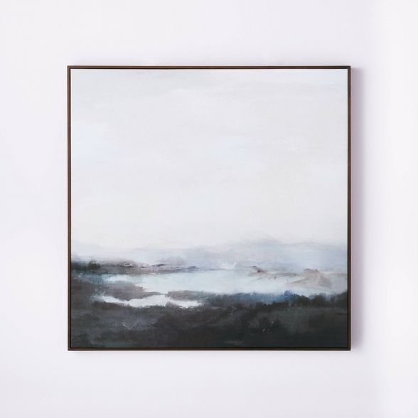 36&#34; x 36&#34; Dreary Abstract Landscape Framed Wall Canvas - Threshold&#8482; designed with S... | Target