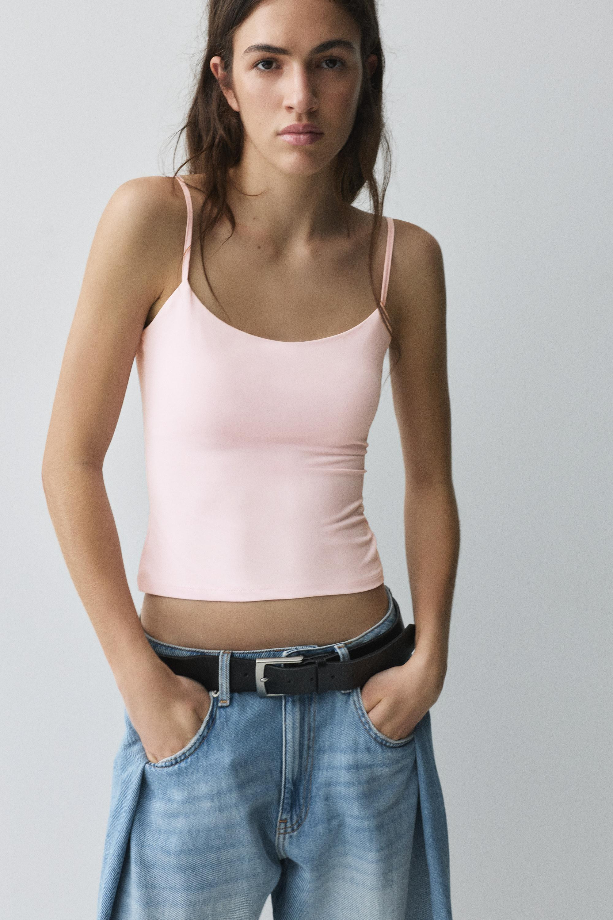 Basic top with adjustable straps | Pull&Bear United Kingdom | PULL and BEAR UK