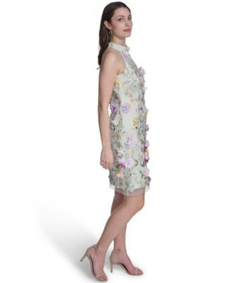 Petite Sleeveless Mock Neck Cocktail Dress | Macy's