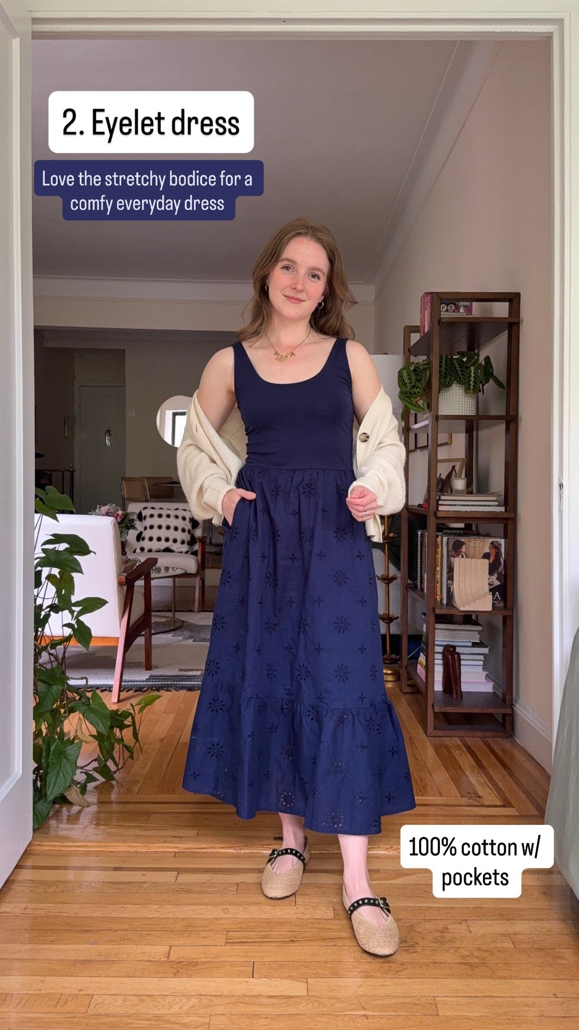 Best seller of the week
Lined 100% cotton eyelet dress
Pockets and stretchy bodice 
Wearing xs petite

#LTKootd