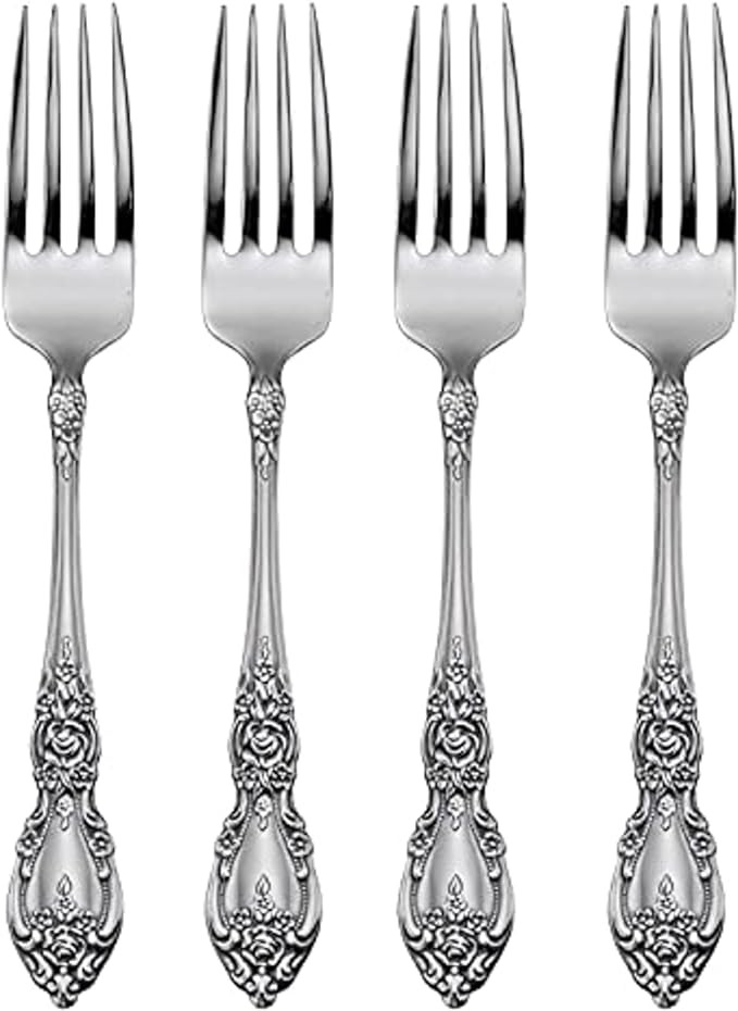 Oneida Wordsworth Set of 4 Dinner Forks, Silver | Amazon (US)