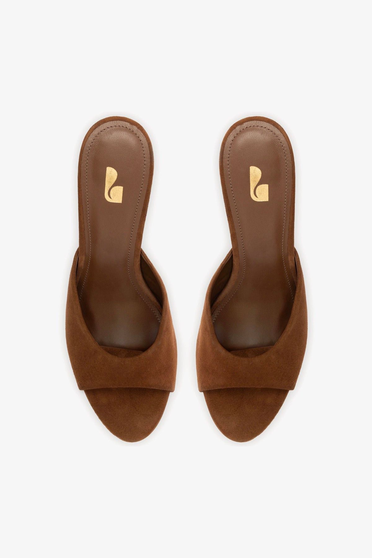 Jasmine Hi Mule In Burnt Umber Suede | Larroude