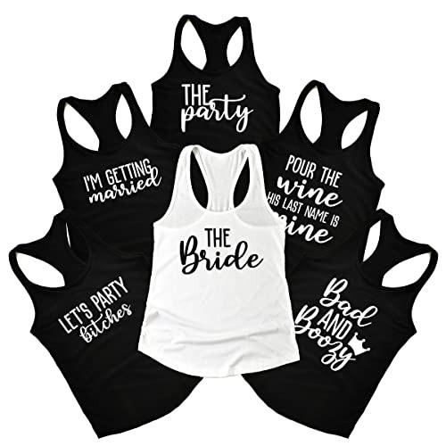 Bachelorette Party Favors Tank Tops, Custom Bachelorette Outfit For Bride, Bridesmaid Proposal Gi... | Amazon (US)