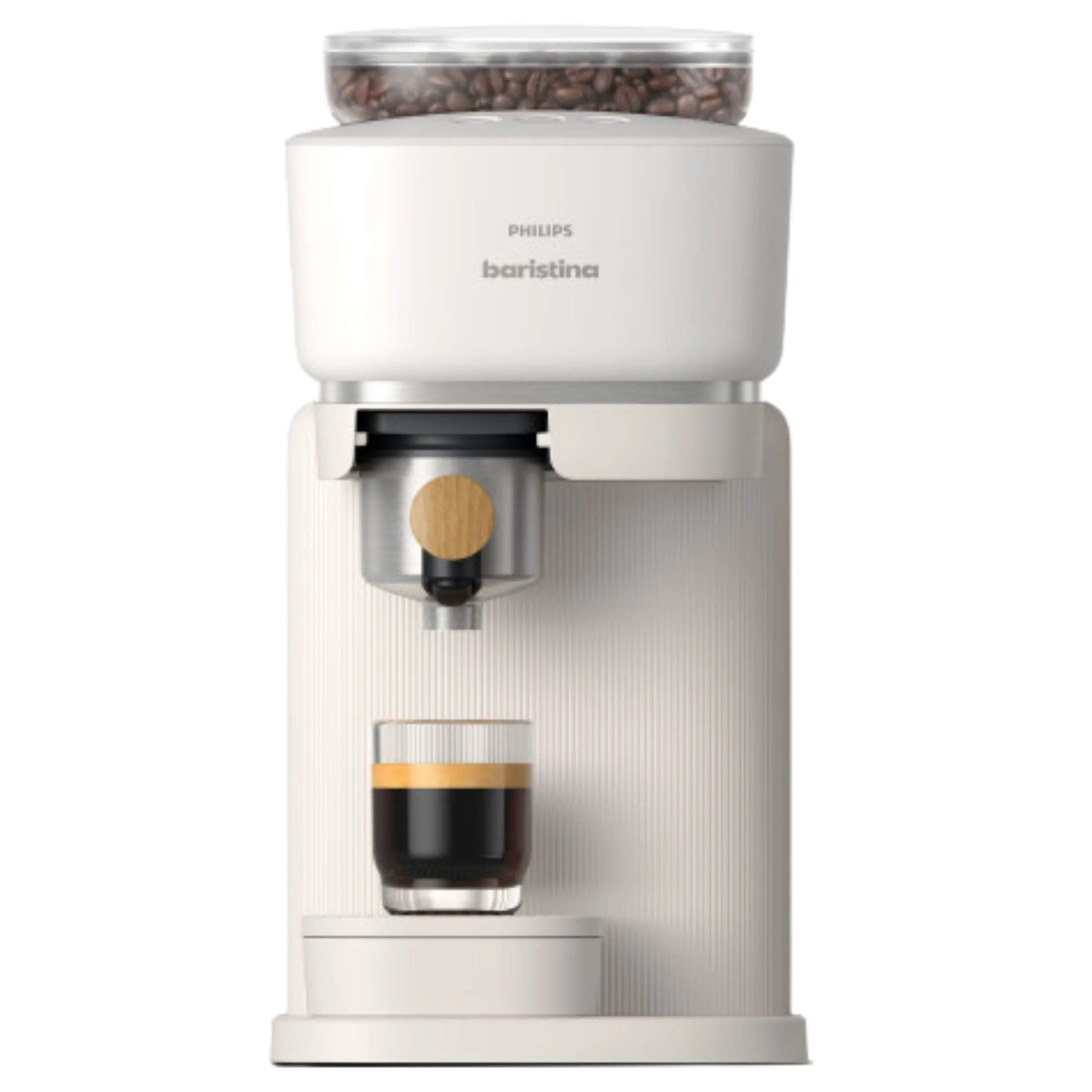 Philips Baristina Automatic Espresso Machine, Milky White with Ash Wood Portafilter | Walmart (US)