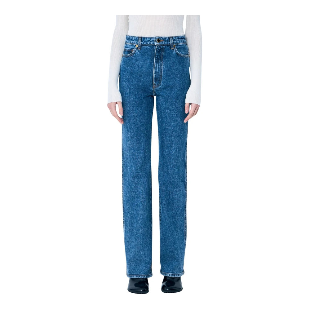 Straight-leg Five-Pocket Jeans - female - Khaite - Straight Fit Jeans - Blue - W29 - Jeans | Miinto UK Ltd