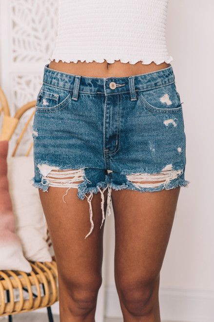Easy As Can Be Denim Shorts | The Pink Lily Boutique