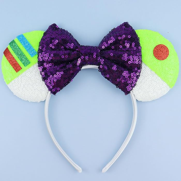 Mouse Ears Headband, Headbands for Boy Birthday Party, Costume Headwear Hair Accessories - Purple... | Amazon (US)