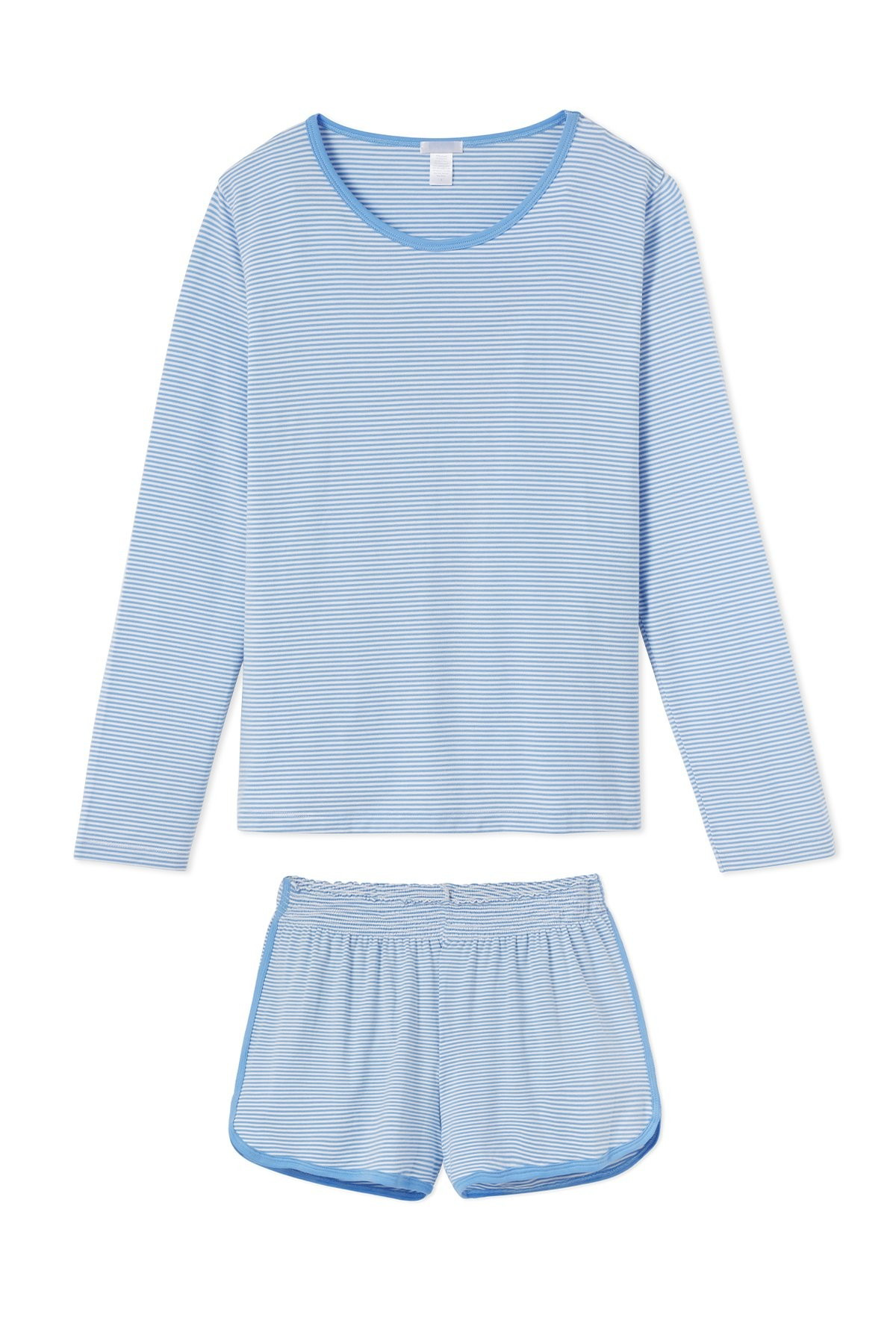 DreamKnit Vintage Long-Short Set in Mariner Blue | LAKE Pajamas