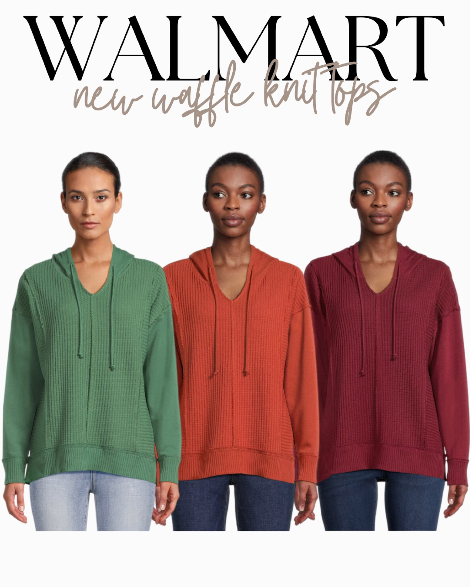 New $18 hooded waffle knit tops!







Walmart. Walmart fashion. Walmart style. Walmart finds. Walmart new arrivals. Time and Tru. No boundaries waffle knit tunic top. Fall fashion. Fall style. Fall outfit. Amazon. Amazon find. Waffle top. Comfy outfit idea. Casual outfit idea. 

#LTKunder100 #LTKunder50 #LTKstyletip