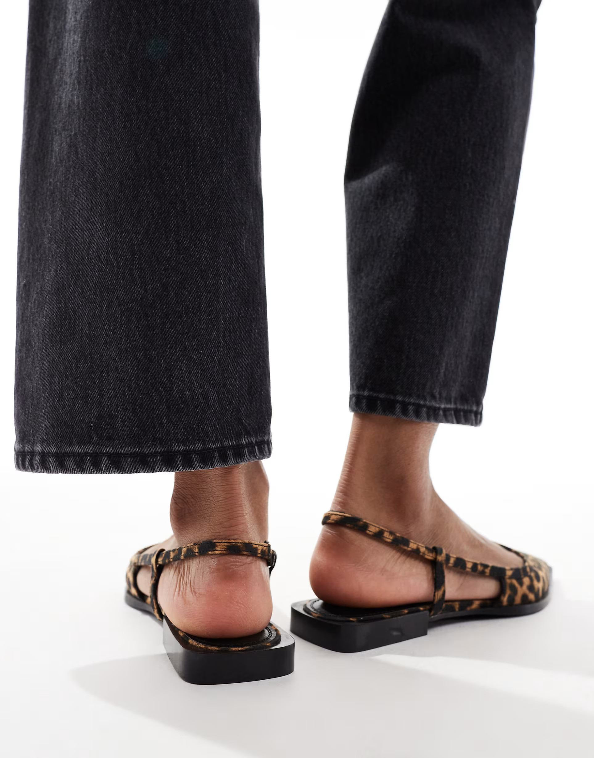 Bershka flat slingbacks in leopard print | ASOS (Global)