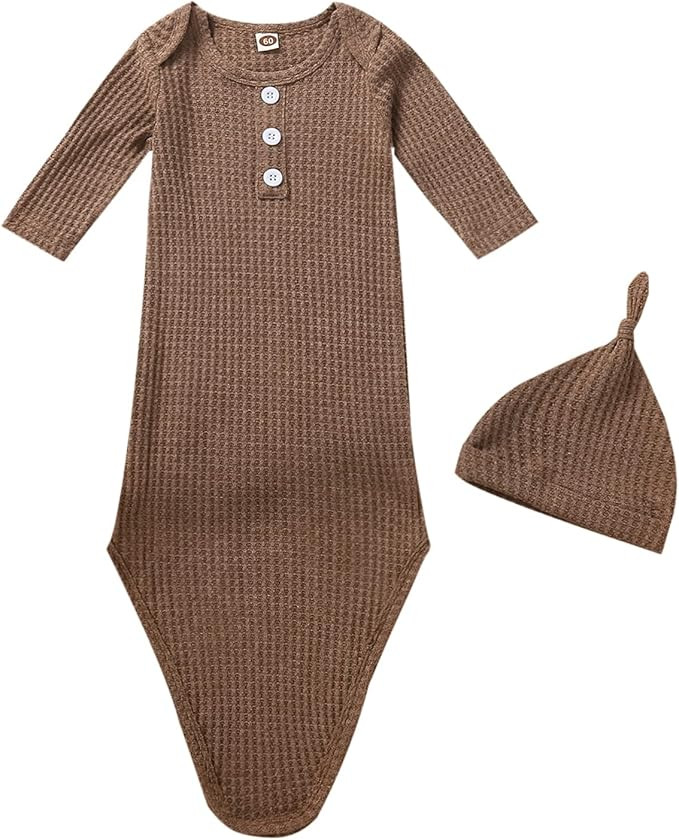 Knotted Baby Gowns Newborn Coming Home from Hospital Outfit | Amazon (US)