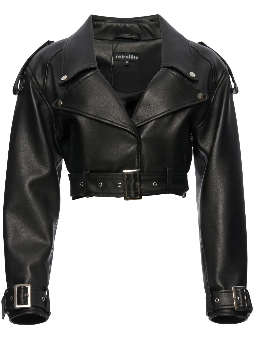 Retrofete Victoria Cropped Biker Jacket - Farfetch | Farfetch Global