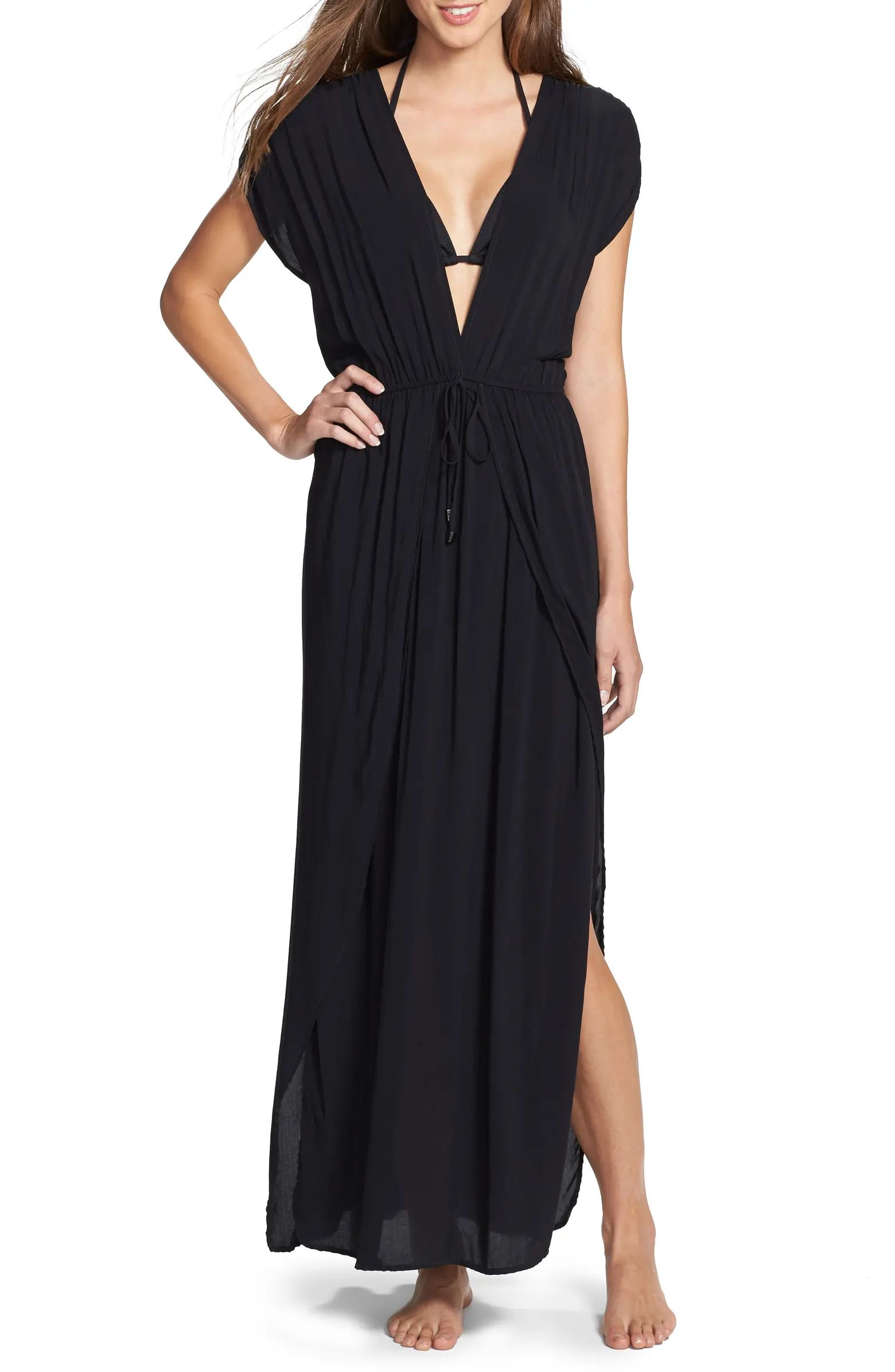 Elan Deep V-Neck Cover-Up Maxi Dress | Nordstrom | Nordstrom