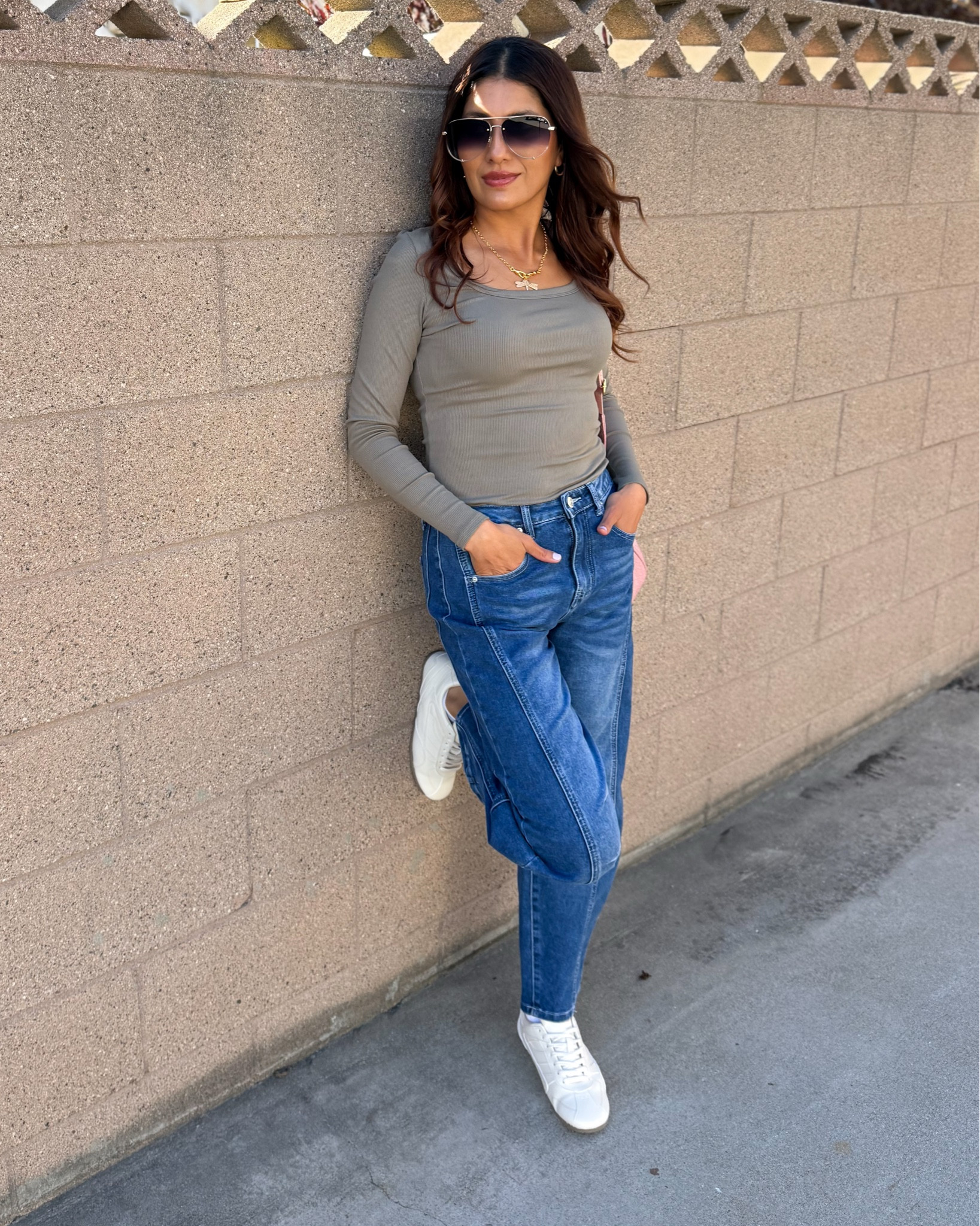 Chic everyday outfit idea ❤️ Loving this fitted red long sleeve top paired with high-waisted black jeans for a timeless, flattering silhouette. Styled with a black baseball cap, oversized sunglasses, and a textured shoulder bag for that effortless off-duty vibe. Perfect for coffee runs, errands, casual date nights, or mom life on the go. Thousandfell 25% off code CINTHIA25
Top size XS
Bottom size 0
Sneakers size 8

Simple. Elevated. Always in style. 🖤



red long sleeve top, fitted red shirt, high waisted black jeans, black straight leg jeans, casual chic outfit, everyday outfit idea, fall outfit inspiration, winter outfit idea, black baseball cap outfit, oversized sunglasses look, neutral minimalist style, casual mom outfit, off duty model style, simple chic outfit, size 0 outfit inspiration, classic wardrobe staples, effortless street style, coffee run outfit, date night casual look, red and black outfit combo

#LTKWorkwear #LTKootd #LTKOver40