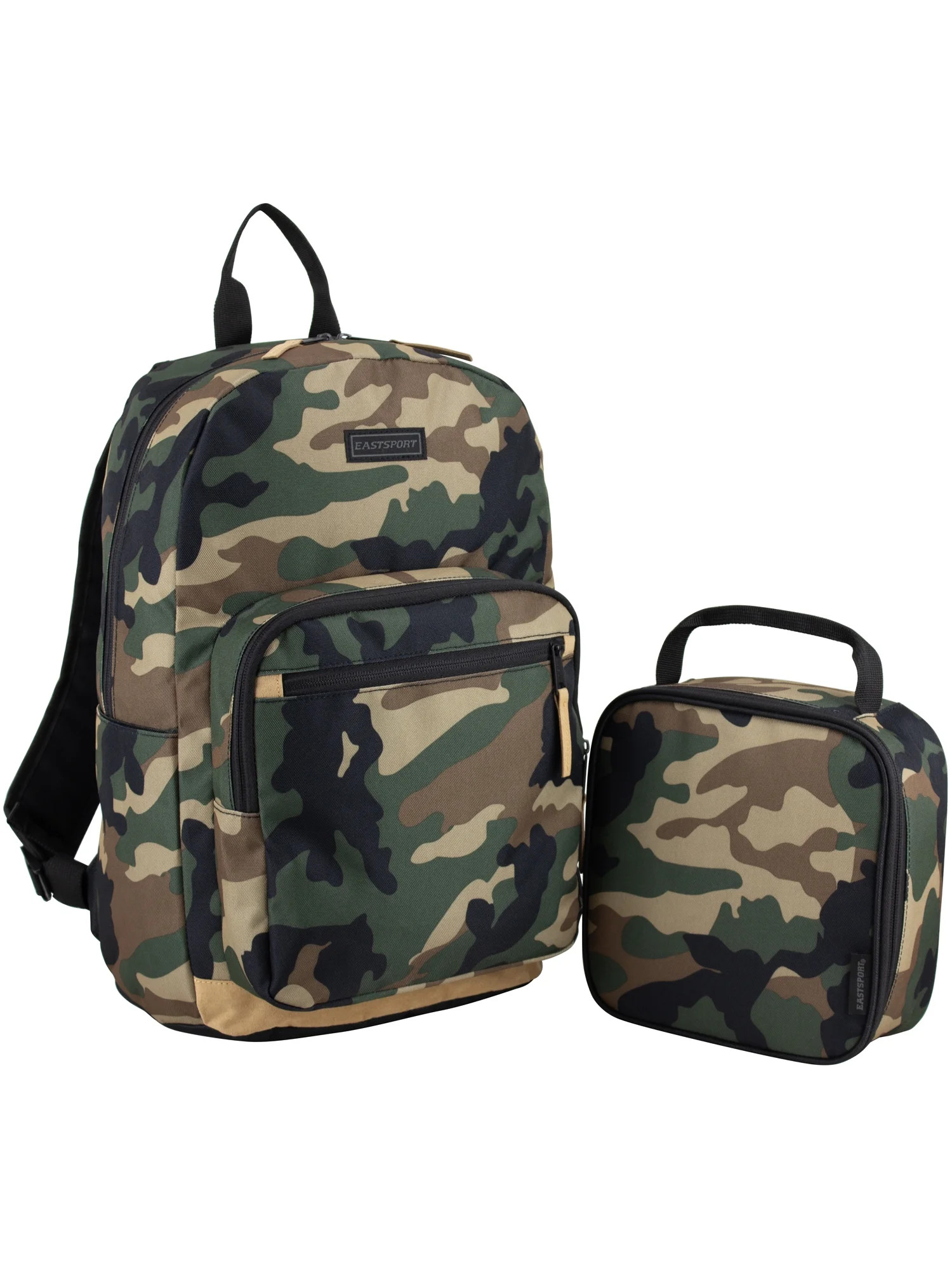 Eastsport Unisex 17" Backpack & Lunch Box 2-Piece Set, Green Army Camo | Walmart (US)