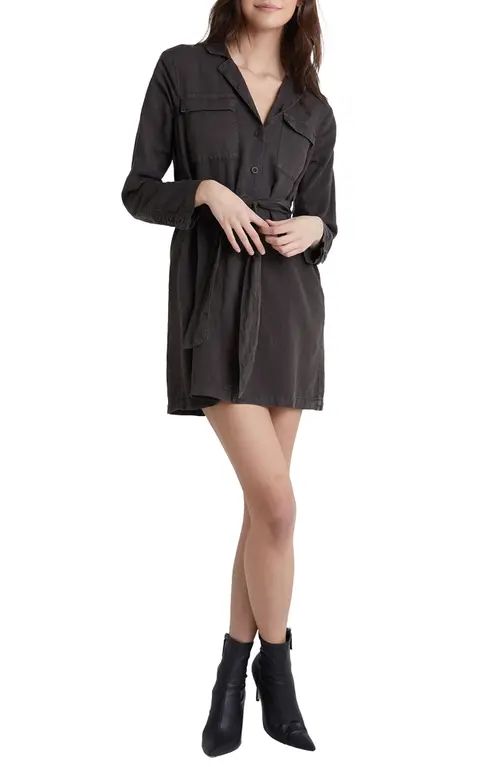 Bella Dahl Long Sleeve Belted Shirtdress in Dark Oak at Nordstrom, Size Medium | Nordstrom