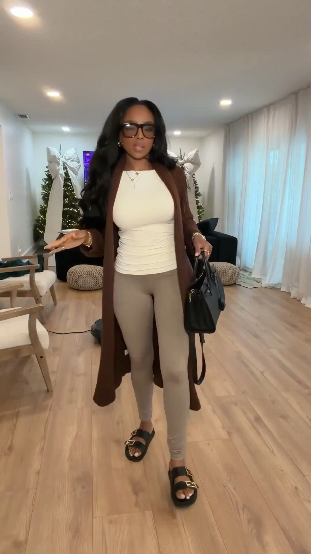 ✨ Effortless Everyday Layers

This is my go-to uniform for looking polished while staying completely comfortable. The buttery-soft leggings create a smooth, flattering base, while the fitted tank and lightweight cardigan add just enough structure to feel intentional. Every piece mixes easily with other staples, making this an everyday outfit you’ll wear on repeat — and the cost per wear drops fast.

Perfect for:
• Errands
• Travel days
• Casual meetings
• School drop-offs

📏 Sizing:
Top: Small
Bottoms: Small
Shoes: True to size

Measurements:
5’4” · 138 lbs · 34D · 27” waist · 40” hips

Save this post for elevated everyday outfit inspo you’ll actually wear 🤍
Follow me on Instagram and YouTube @kirasfashionfinds

#LTKPetite #LTKootd