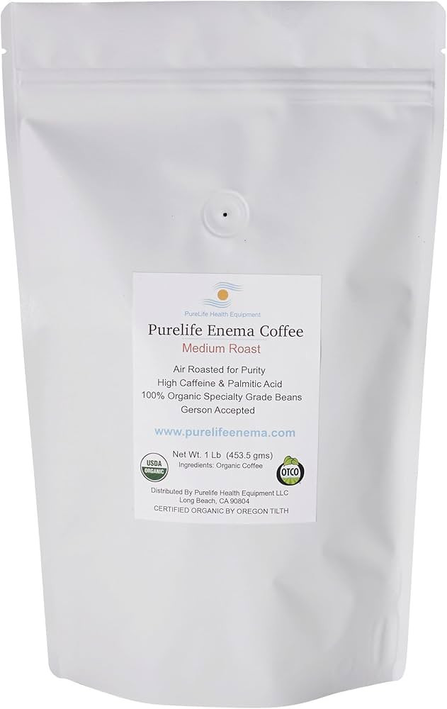 PureLife Enema Coffee- 1 Lb - Organic Gerson Specific - Ground - Mold & Fungus Free - Air Roasted Me | Amazon (US)