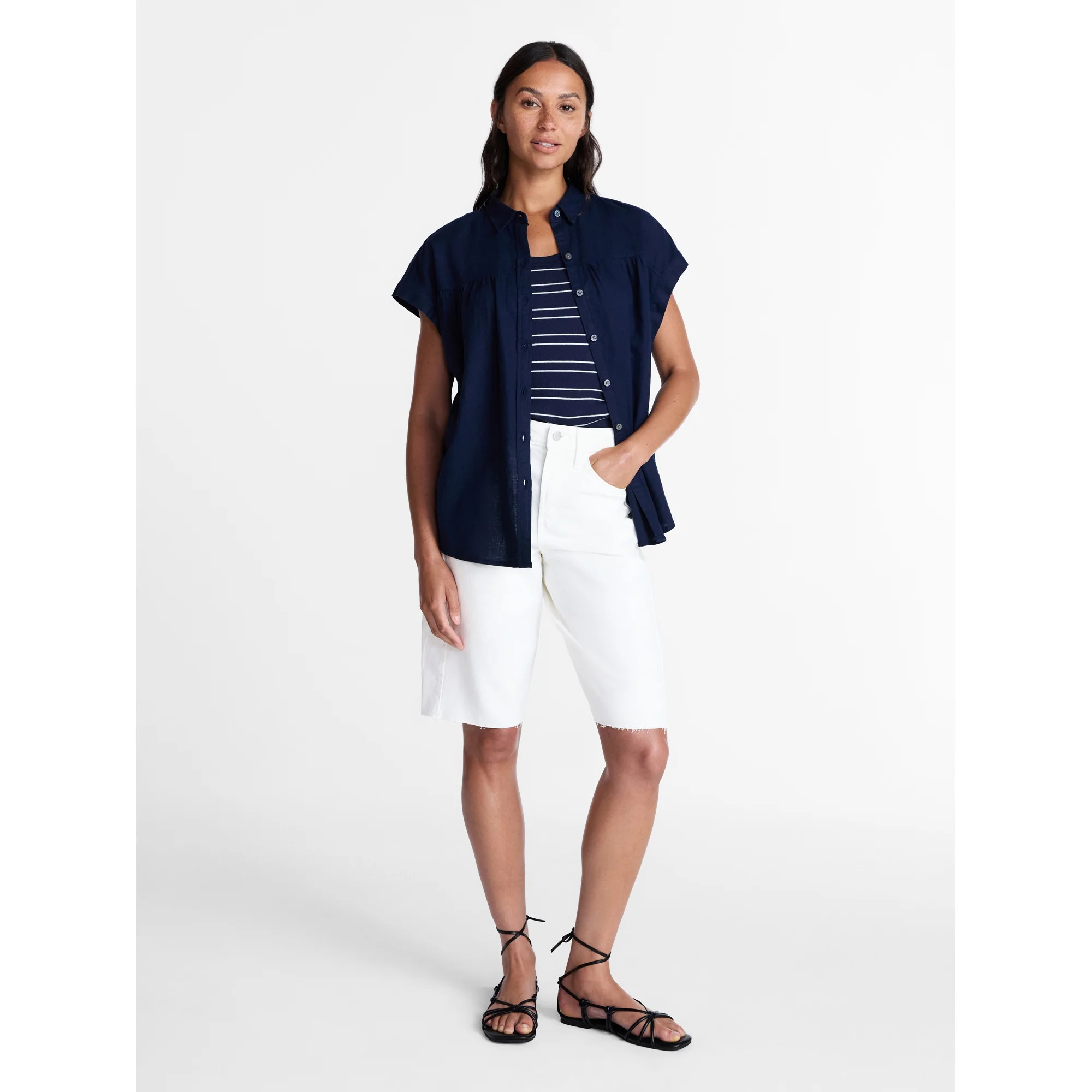 Time and Tru Women's Barrel Bermuda Shorts, Sizes 0-20 | Walmart (US)